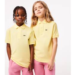 Lacoste Boys Short Sleeve Classic Pique Polo, Yellow, 5YR