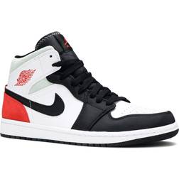 Nike Air Jordan 1 Mid SE GS - White/Black/Red Spruce