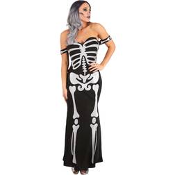 High Fashion Women Skeleton Costume Black/Gray