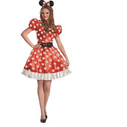 Disguise Adult Disney Classic Red Minnie Costume Dress Disney Costumes