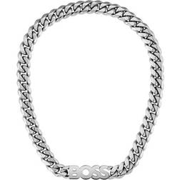 HUGO BOSS Kassy Curb Chain Necklace - Silver