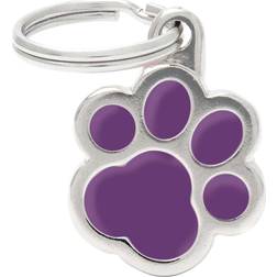 MyFamily Classic Purple Paw ID Tag