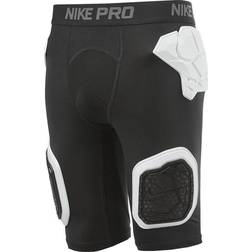 Nike Boys' Pro HyperStrong Padded Football Compression Shorts Black/Black