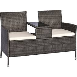 OutSunny Polyrattan LxBxH Gartenbank