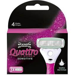 Wilkinson Sword Quattro Women Barberblade Sensitive 3 stk