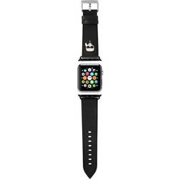 Karl Lagerfeld Strap KLAWMOKHK Apple Watch 38/40/41mm Black/Black Strap Saffiano Heads