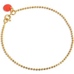 ENAMEL Copenhagen Ball Chain Coral Bracelet ct. Goldplated B16G