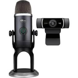 Logitech Blue Microphones Yeti X USB Microphone Dark Gray with C922 Pro Webcam