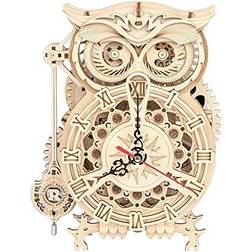 DIY 3D Moving Gears Puzzle Owl Clock 161 pcs Multi