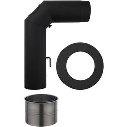 Firefix Rauchrohr-Set Ø 150 mm 3-teilig Schwarz