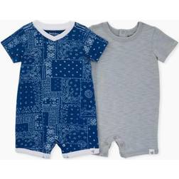 Burt's Bees Baby Boys' 2pk Bandana Romper Set Blue 18M