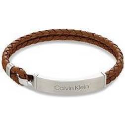 Calvin Klein Bruine Leren Armband CJ35000405