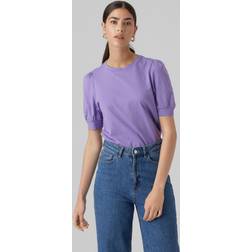 Vero Moda Women's VMKERRY 2/4 O-Neck TOP VMA JRS NOOS T-Shirt, Paisley Purple