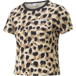 Puma Downtown Slim T-Shirt Women, Granola/AOP