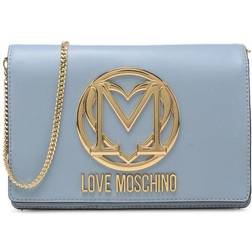 Love Moschino Logo Plaque Shoulder Bag - Blue