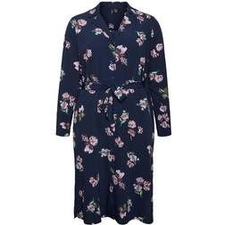 Vero Moda Vmldia Calf Shirt Dress - Navy Blazer