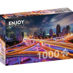 Enjoy Shanghai Downtown at Night 1000 Pieces