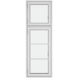 DB1-4_151 Aluminium, Træ Sidehængt vindue Vindue med 2-lags glas 41x110cm