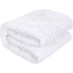 Utopia Quilted Mattress Cover White (190x135cm)