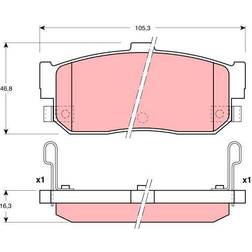 TRW GDB3181 Bremsbelagsatz
