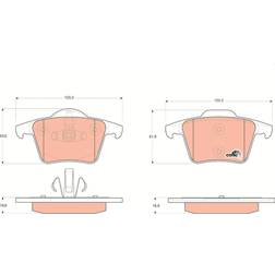 TRW Bremsbelagsatz, Scheibenbremse Hinterachse GDB1566