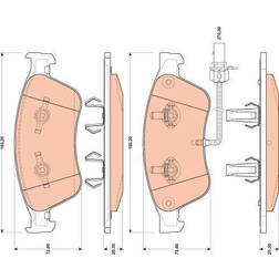 TRW Bremsbelagsatz, Scheibenbremse Vorderachse GDB1811