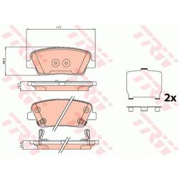 TRW gdb3624 Scheibenbremse –, Set