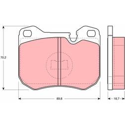 TRW Bremsbelagsatz PORSCHE GDB309