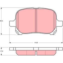 TRW Bromsbeläggssats, skivbroms GDB3152