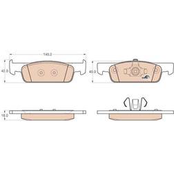 TRW Bremsbelagsatz, Scheibenbremse Vorderachse GDB2016