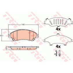 TRW Bremsbelagsatz, Scheibenbremse GDB3633