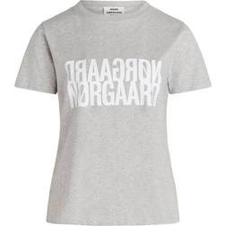 Mads Nørgaard Single Organic Trenda P T-shirt, Light Grey Melange