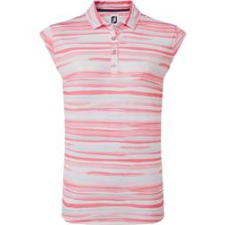 FootJoy Dame Cap Sleeve Watercolour Print Lisle Polo