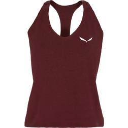 Salewa Women's Lavaredo Hemp Crop Tank Top - Red