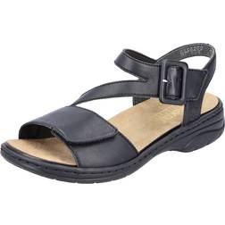 Rieker Svarta sandaler skinn