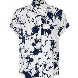 Samsøe Samsøe Majan Shirt Blouse - White/Dark Blue