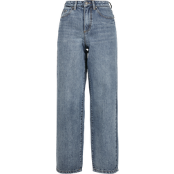 Urban Classics High Waist 90s Wide Leg Denim Jeans - Blue