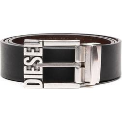 Diesel Logo Rev B-Shift II Belt - Black/Dark Brown