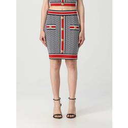 Balmain Striknederdel Med Knapper - Flerfarvet