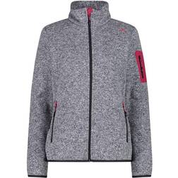 CMP Women's Fleece Jacket - Titanium White Fuchsia