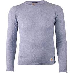 Carhartt Men's Base Force Cotton Midweight Crew Heather Grey