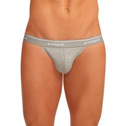 Papi Premium Cheeky Butt-flaunting Cotton Jock Strap - Black/Charcoal