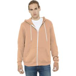 Bella+Canvas Unisex Poly-Cotton Fleece Full-Zip Hooded Sweatshirt Peach