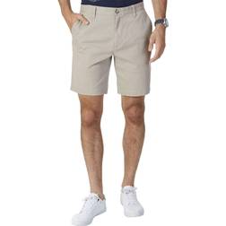 Nautica Klassisk Passform Platt Framsida Stretch Solid Chino Däck Kort - True Khaki