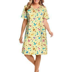 Dreams & Co Print Sleepshirt - Yellow Cats