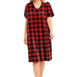 Dreams & Co Print Sleepshirt - Red Buffalo Plaid