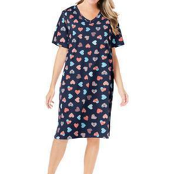 Dreams & Co Print Sleepshirt - Navy Americana Heart