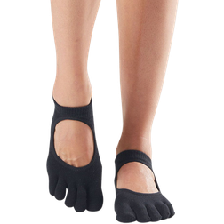 ToeSox Full Toe Bellarina Yoga Socks - Black