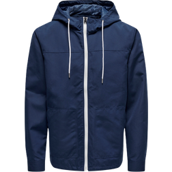 Only & Sons Jacket with Hood - Blue/Insignia Blue