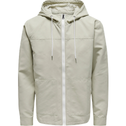 Only & Sons Jacket with Hood - Grey/Silver Lining